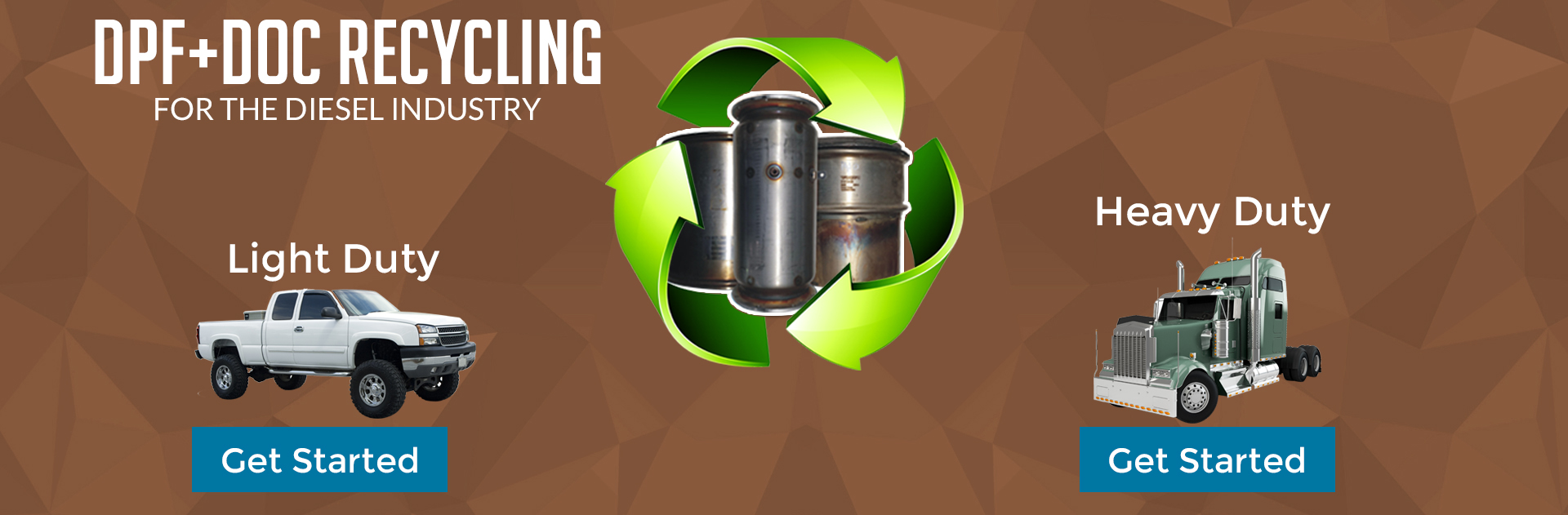 DPF & DOC Recycling for the diesel industry. We purchase parts from